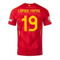 Maglia Calcio Spagna Lamine Yamal #19 Prima Divisa Europei 2024 Manica Corta